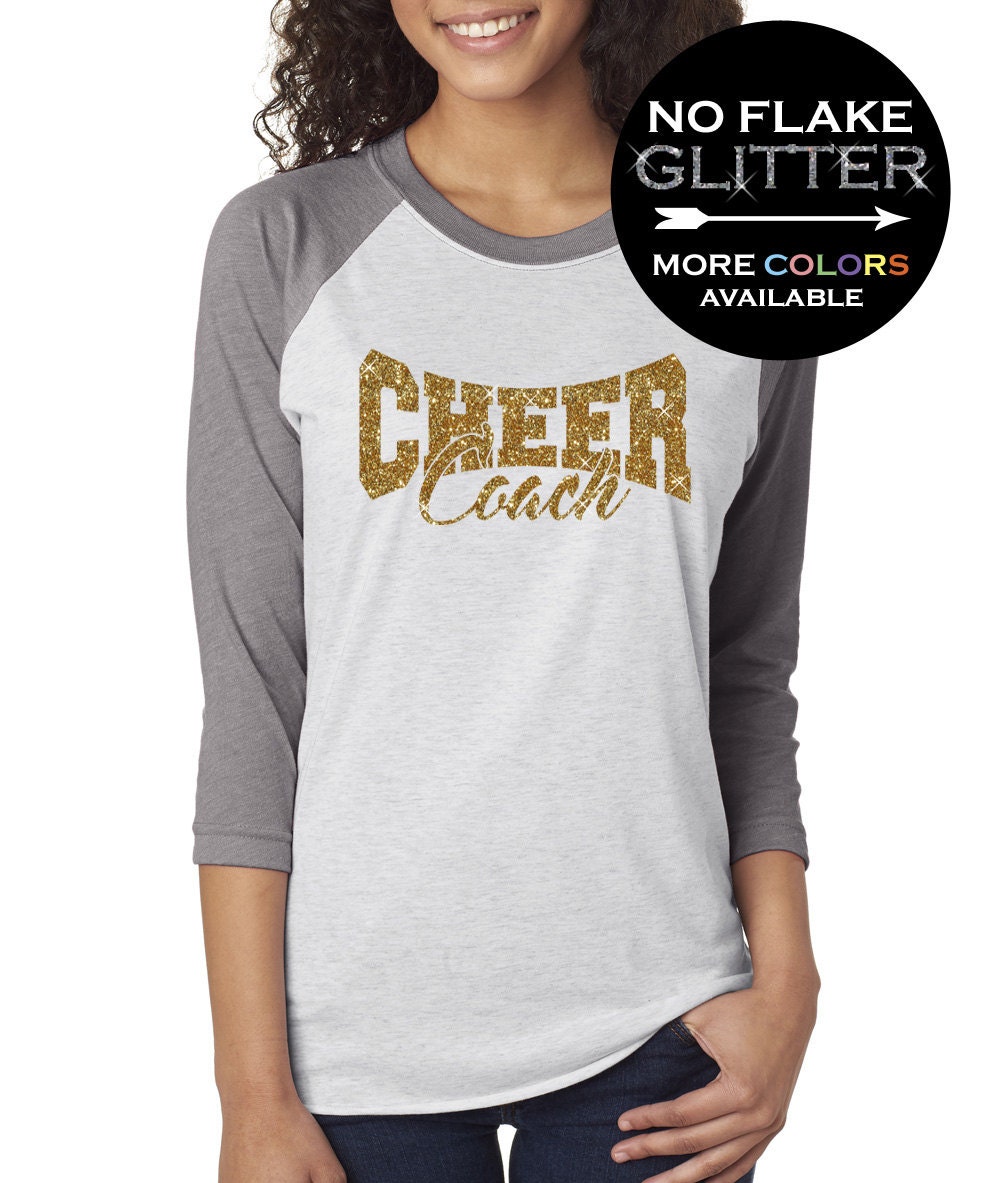 Cheer Coach Shirt 3/4 length Baseball Tee for Women // Cheer