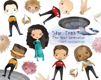 Star Trek The Next Generation Inspired clipart Instant Download PNG file - 300 dpi