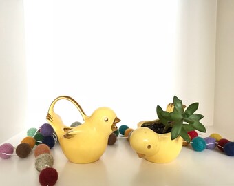 Vintage Sugar Bowl and Creamer Set