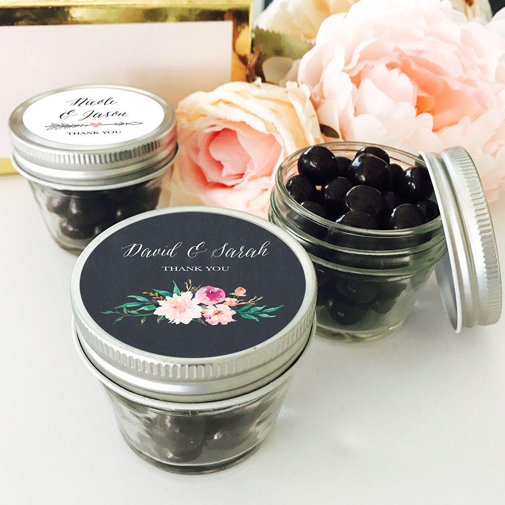 4 oz Mason Jar & Mason Jar Labels Mini Mason Jar Wedding