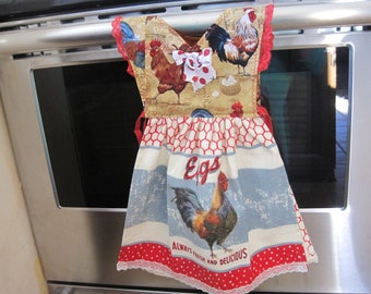 Hens and Roosters Kitchen Towel