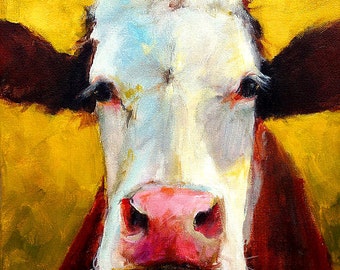 Ivy- cow painting- print of an original painting by Cari Humphry