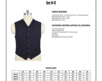 11th Doctor "Anniversary" Waistcoat Sewing Pattern - Doctor Who, Matt Smith, Eleventh Doctor Cosplay Vest Pattern
