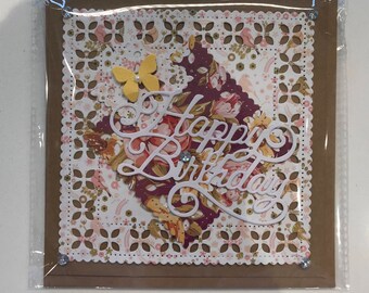 Handmade happy birthday card