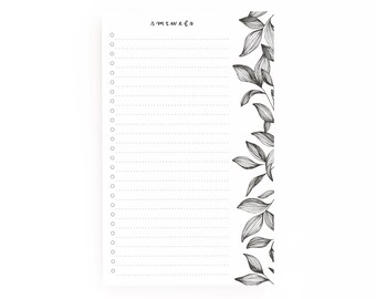 Botanical To Do Notepad | Hand Lettered Daily Planner Notepad with To Do List: Botanical To Do List Notepad