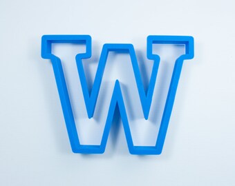 Block Letter W Cookie Cutter | Alphabet Cookie Cutters | Letter Cookie Cutters | ABC Cookie Cutters | Block Letters Alphabet Cookie Cutters