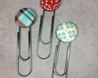 Bookmark Collection, Covered Buttons on Giant Paper Clips