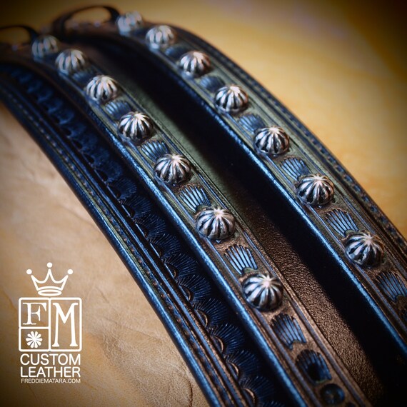 Leather Wrist Cuff Traditional American Black wristband COWBOY Rockstar Vintage Old West Bracelet Handmade for YOU in USA by Freddie Matara!