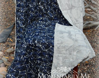 Weighted Blanket, Adult, Twin Size, Autism, SPD, Sensory, Cotton Weighted Blankets, Sleep, Constellations, PTSD, Insomnia, Depression
