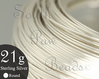 1/2 troy oz Round Sterling Silver Wire 21 gauge, approximately 12 feet, you pick the temper