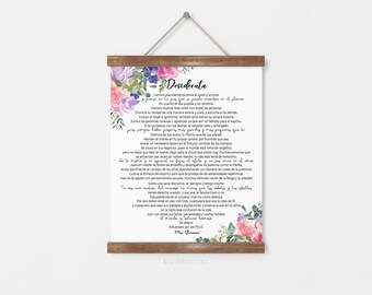 Desiderata art print, Desiderata wall art, Desiderata print, Printable poem, Max Ehrmann, Desiderata español, Desiderata Spanish