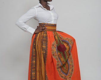 Dashiki Maxi Skirt (Plus Size 14- 24)