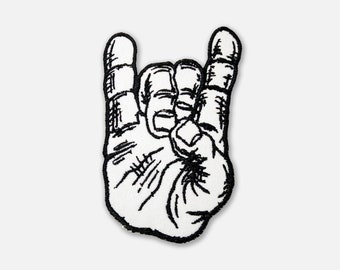 Rock on hand gesture | Etsy