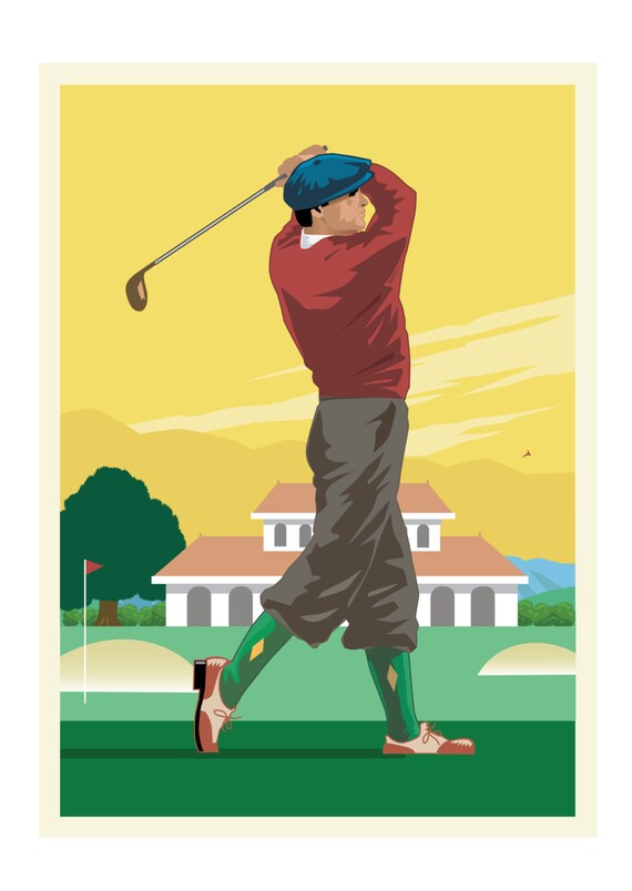 Vintage Golf Poster Vintage Golf Print Vintage Sports Print