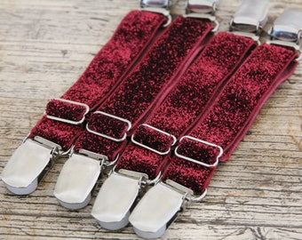 THIGH HIGH sock GARTERS - crocodile clips - onto shorts or knickers - pretty shabby flowers - independance day - Gothic sock suspenders