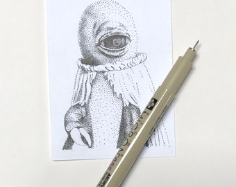 Alpha Centauri Miniture Dotwork Drawing