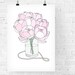 Pink Peonies Decorative Illustration Art Print