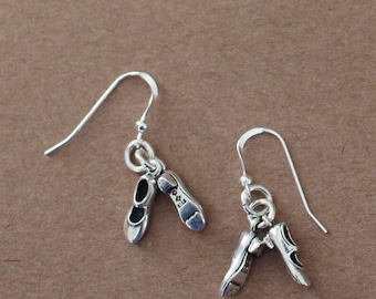 Earrings - Sterling Silver TAP DANCING SHOES - Arts, Dance, 3-Dimensional