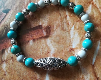 Bracelet Turquoise and Howlite
