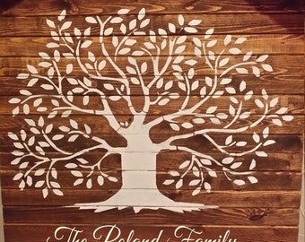 Family tree stencil | Etsy