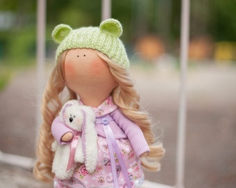 3. Textile doll Handmade doll Fabric doll Tilda doll Soft doll Cloth doll Collectable doll Interior doll Gifts for her.