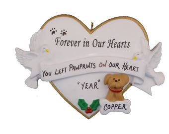 Dog or Cat Pet Memorial Personalized Ornament - Custom Pet Memorial Ornament - Pet Memorial Ornament