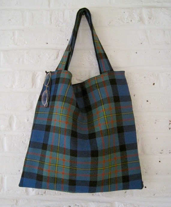 Handmade Recycled Reversible Kilt Bag