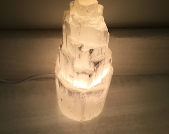 Selenite Skyscraper Lamp Small