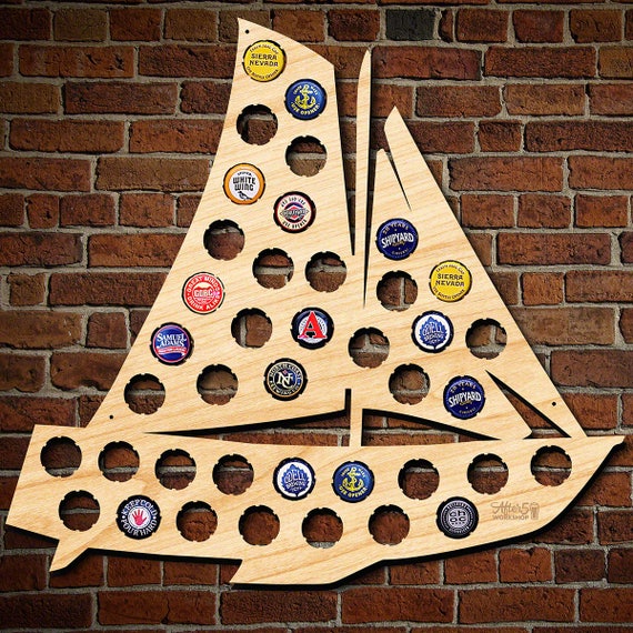 Sailboat Beer Cap Map