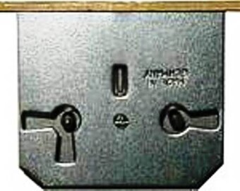 Full Mortise Door Or Drawer Lock With Key, M-1890, 3-Way Mounting, 1-1/2"h x 1-3/4"w