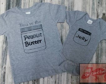 Peanut Butter & Jelly Sibling/Friend/Cousin Shirts