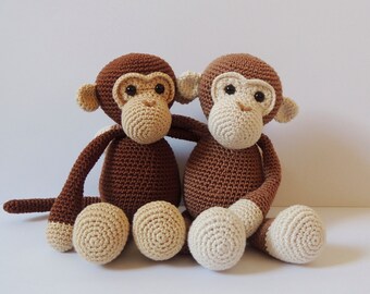 Crochet pattern monkeys Michel and Robin - Amigurumi pattern monkey