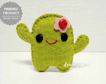 Kawaii Felt Cactus Brooch. Felt Cactus. Felt Brooch. Cactus Brooch. Kawaii Cactus. Kawaii Brooch - Ready to Ship.