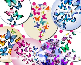 INSTANT DOWNLOAD butterfly Digital Bottlecap 4x6 1 inch bottle cap images/collage shee