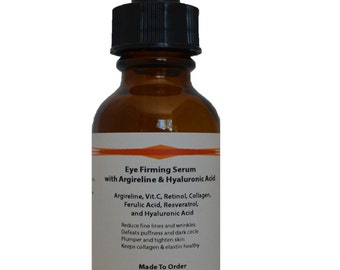 Eye Firming Serum with Argireline, Vit C, Retinol, Ferulic Acid, Resveratrol and Hyaluronic Acid 1.2oz
