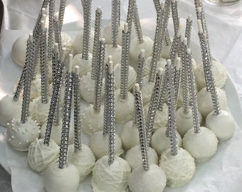 Bling cake pop sticks, 15 ct, great for Weddings, showers, parties, buffet tables, lollipop sticks