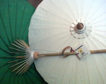 Waterproof Cotton Canvas Parasols 28" canopy & bamboo pole - NEW COLORS AVAILABLE!