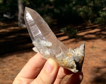 Beautiful clear etched Quartz Crystal Cluster from Gilgit, Pakistan (3)