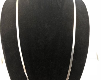 Stunning 36" Milor Italy 925 Sterling Silver Herringbone Chain