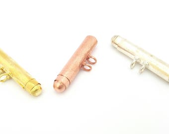 Beads Stash Compartment Box Pendant Charm in Gold Silver Copper Color