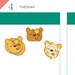 Breakfast bear stickers: waffles, pancakes, cinnamon rolls – planner stickers, bear stickers, emoji stickers – 30 MINI size stickers