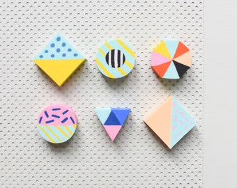 90s erasers, pastel erasers, candy colors erasers, confetti erasers, Paper Poetry