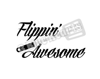 Flippin Awesome SVG dxf Studio, Cutting Board SVG dxf Studio, Cooking svg dxf studio, kitchen svg dxf studio