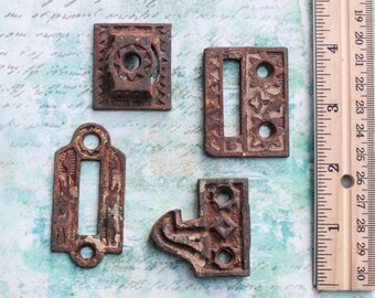 4 Rusty Metal Hardware Pieces to add to your Collage and Art