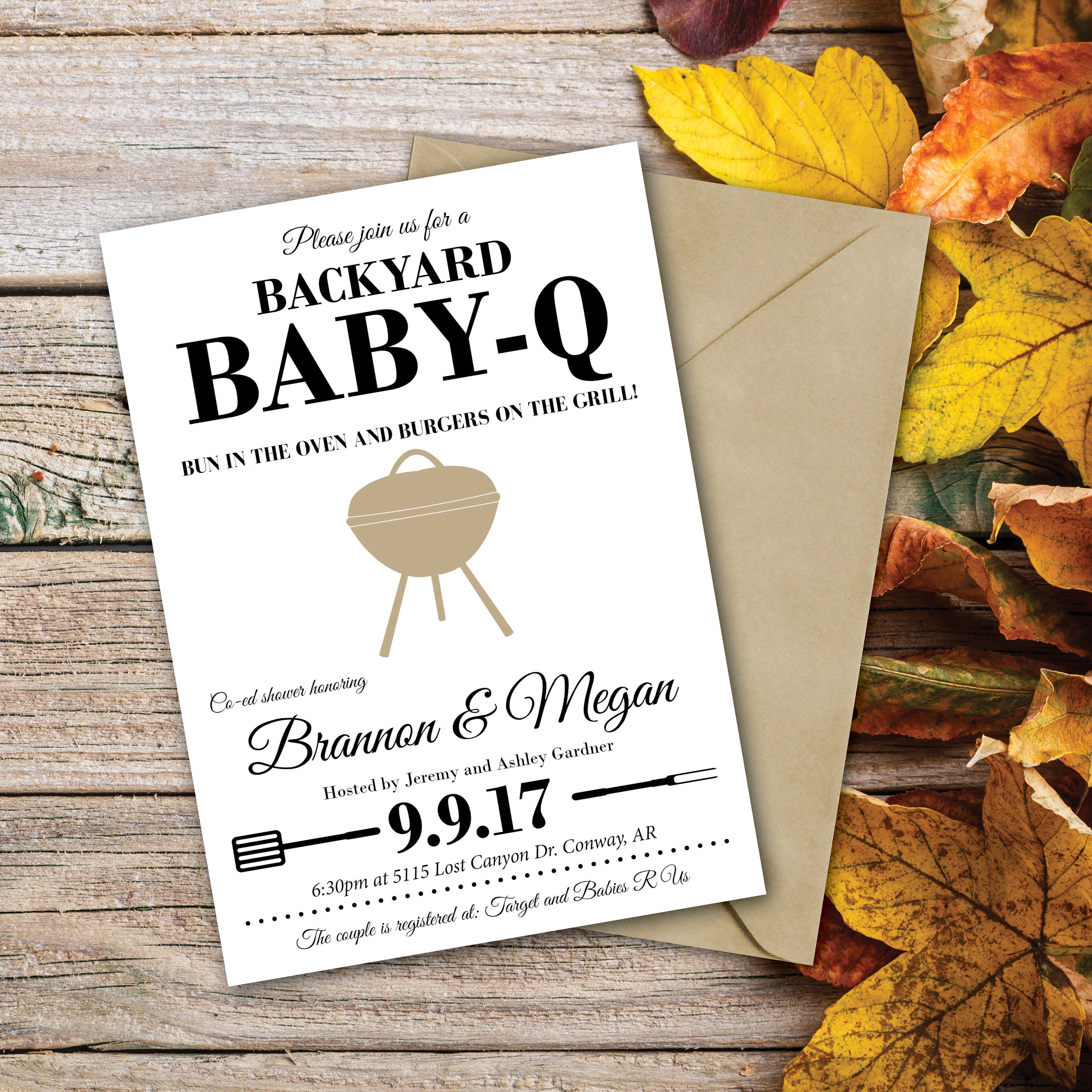 Baby Shower Invitation Baby Q Invite Baby Shower Co Ed