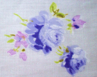 Half Yard Vintage Sheet Rose Print Fabric