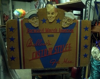 Vintage American Military Shoe Store Advertising Display