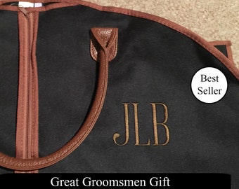 Personalized Men's Garment Bag - Monogrammed Hanging Bag - Personalized Garment Bag - Groomsmen Gift - Suit Bag