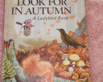 Vintage Ladybird book, vintage children's book. What to Look For in Autumn.