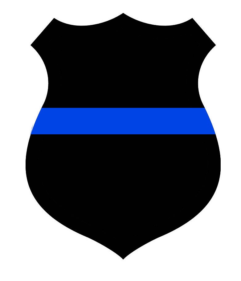 Download Thin Blue Line Badge Vinyl Decal Police/LE Badge Decal Yeti